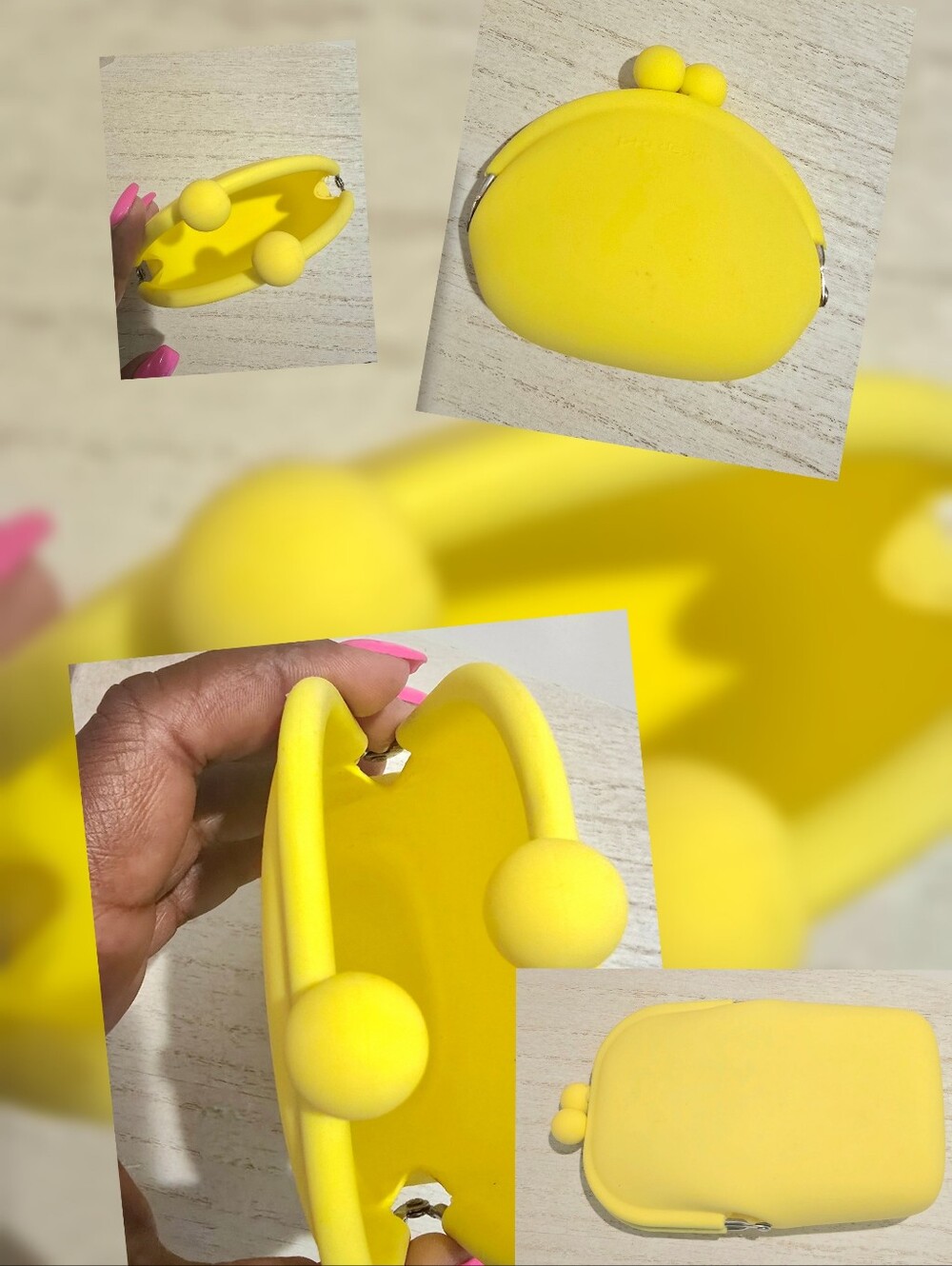 2 Yellow Silicone Coin Purse
